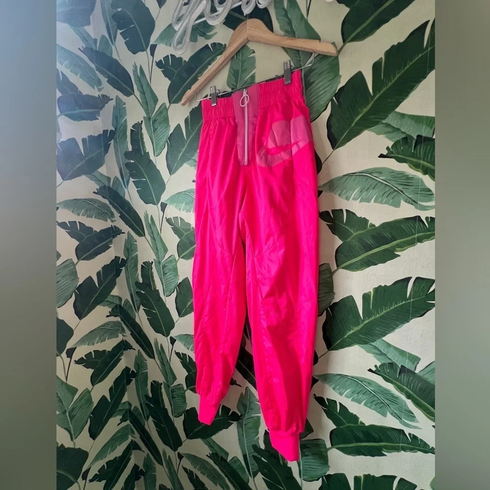 Nike Sportswear Track Pants Joggers Active Women XS Neon Pink‎ High Rise